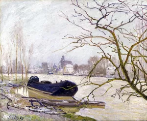 The Loing at High Water by Alfred Sisley Oil Painting