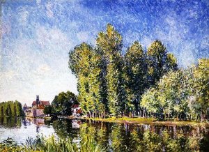The Loing at Moret by Alfred Sisley Oil Painting