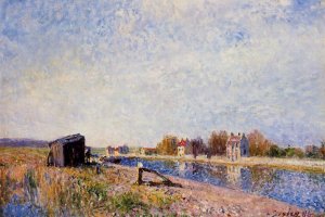 The Loing at Saint-Mammes Oil painting by Alfred Sisley