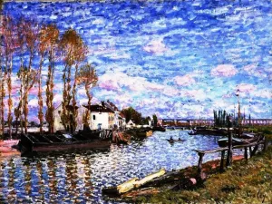 The Loing at Saint-Mammes Oil painting by Alfred Sisley