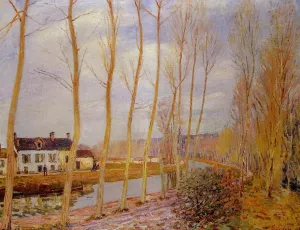 The Loing Canal at Moret painting by Alfred Sisley