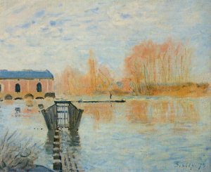 The Marly Machine and the Dam by Alfred Sisley Oil Painting