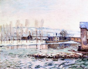 The Mills at Moret by Alfred Sisley Oil Painting