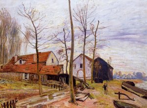 The Mills of Moret, Sunrise by Alfred Sisley Oil Painting
