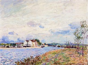The Mouth of the Loing at Saint-Mammes by Alfred Sisley Oil Painting