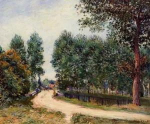 The Path from Saint-Mammes, Morning painting by Alfred Sisley