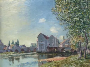 The Pont at Moret - Afternoon Effect by Alfred Sisley Oil Painting