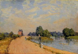 The Road from Hampton Court by Alfred Sisley Oil Painting