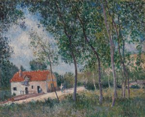 The Road from Moret to Saint-Mammes by Alfred Sisley Oil Painting