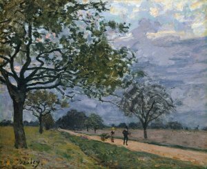 The Road from Versailles to Louveciennes Oil painting by Alfred Sisley
