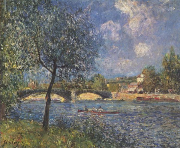 Main Product Photo of The Rowers Painting by Alfred Sisley
