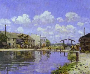 The Saint-Martin Canal painting by Alfred Sisley