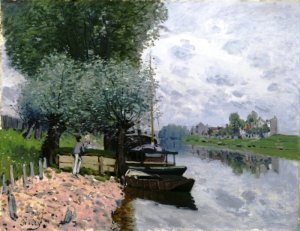 The Seine at Bougival 3 by Alfred Sisley Oil Painting