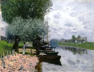 The Seine at Bougival 3 by Alfred Sisley Oil Painting