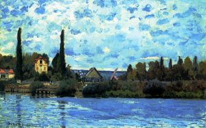 The Seine at Bougival 4 by Alfred Sisley Oil Painting