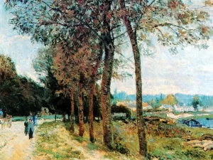 The Seine at Marly by Alfred Sisley - Oil Painting Reproduction