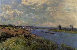 The Seine at Saint-Cloud Oil painting by Alfred Sisley
