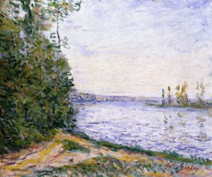 The Seine Near By by Alfred Sisley Oil Painting