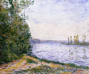 The Seine Near By by Alfred Sisley Oil Painting