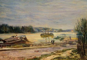 The Seine near Saint-Cloud, High Water by Alfred Sisley - Oil Painting Reproduction
