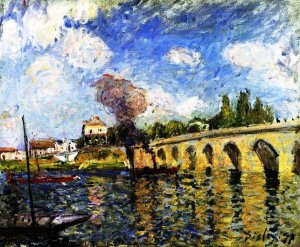 The Sevres Bridge II by Alfred Sisley Oil Painting