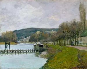 The Slopes of Bougival by Alfred Sisley Oil Painting