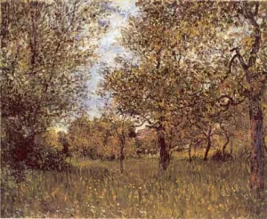 The Small Meadow at By Oil painting by Alfred Sisley