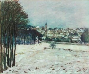 The Snow at Marly-Le-Roi by Alfred Sisley Oil Painting