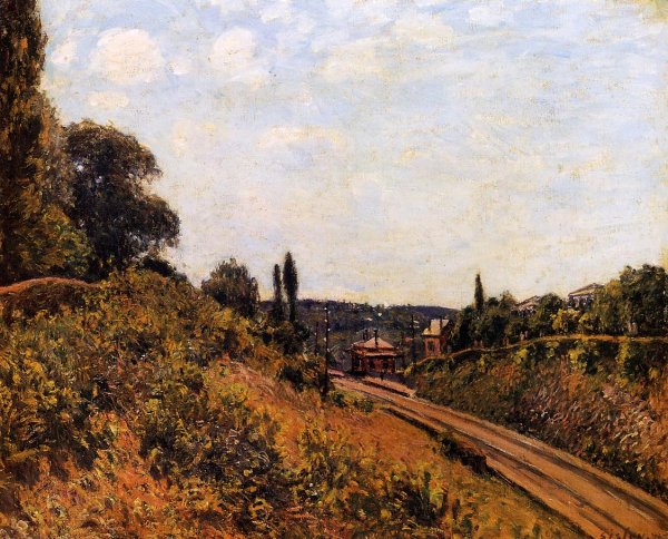 The Station at Sevres by Alfred Sisley - Hand-Painted Oil Painting Reproduction