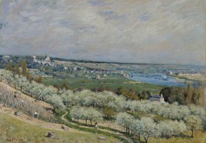 The Terrace at Saint-Germain, Spring by Alfred Sisley Oil Painting