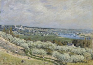 The Terrace at Saint-Germain, Spring by Alfred Sisley Oil Painting
