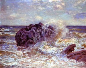 The Wave, Lady's Cove, Langland Bay by Alfred Sisley Oil Painting