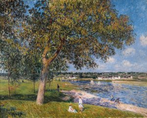 Un Noyer Dans La Prairie De Thomery by Alfred Sisley Oil Painting