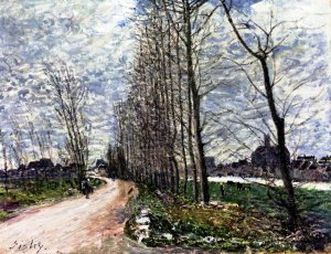 View of Moret-sur-Loing by Alfred Sisley Oil Painting
