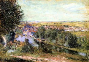 View of Moret by Alfred Sisley Oil Painting