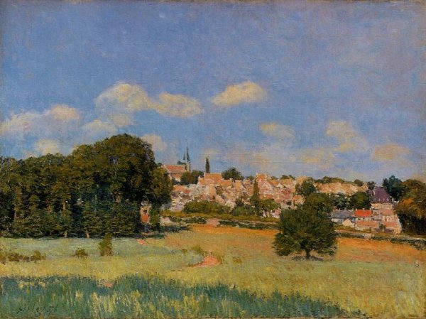 View of St. Cloud - Sunshine by Alfred Sisley - Hand-Painted Oil Painting Reproduction