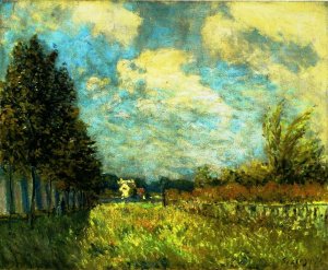 View of the Hermitage Near Pontoise by Alfred Sisley Oil Painting