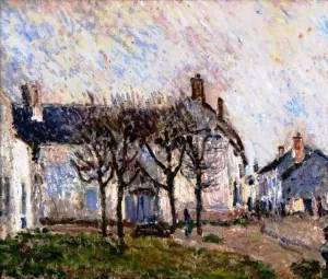 Village Street, Moret-sur-Loing by Alfred Sisley - Oil Painting Reproduction