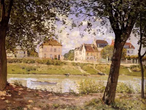 Villeneuve-la-Garenne by Alfred Sisley - Oil Painting Reproduction