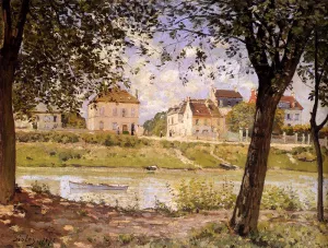 Villeneuve-la-Garenne Oil painting by Alfred Sisley