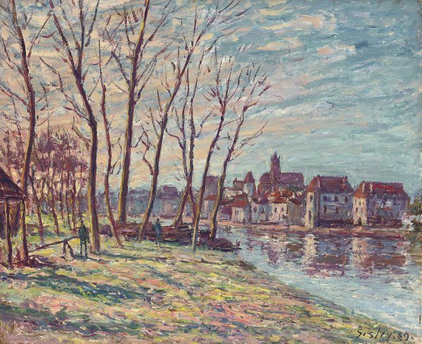 Vue de Moret  by Alfred Sisley - Hand-Painted Oil Painting Reproduction
