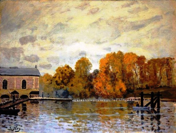 Main Product Photo of Waterworks at Marly Painting by Alfred Sisley
