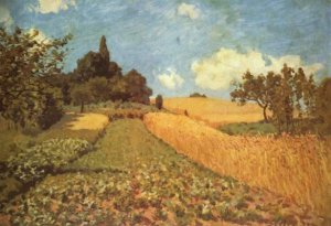 Wheatfields Near Argenteuil by Alfred Sisley Oil Painting