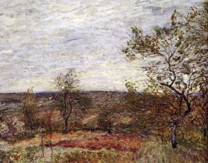 Windy Day At Veneux 2 by Alfred Sisley Oil Painting