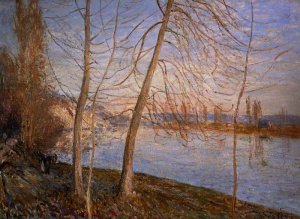 Winter Morning - Veneux by Alfred Sisley Oil Painting