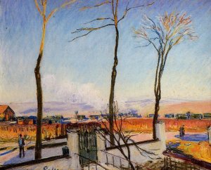 Winter Sun, Moret by Alfred Sisley Oil Painting