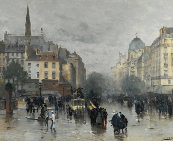After The Rain  by Alfred Smith - Hand-Painted Oil Painting Reproduction