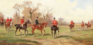 Fox Hunt by Alfred Steinacker Oil Painting