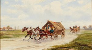 Partie auf der Landstrase by Alfred Steinacker Oil Painting