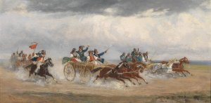 Ungarischer Hochzeitswagen by Alfred Steinacker Oil Painting